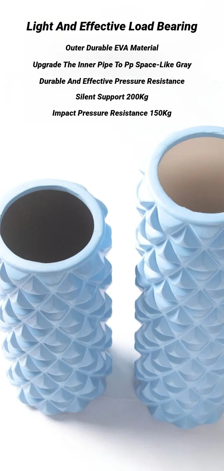 3D Diamond Foam EVA Massage Roller Hollow Yoga Column Fitness Equipment For Muscle Physiotherapy And Sports Rehabilitation Rolle