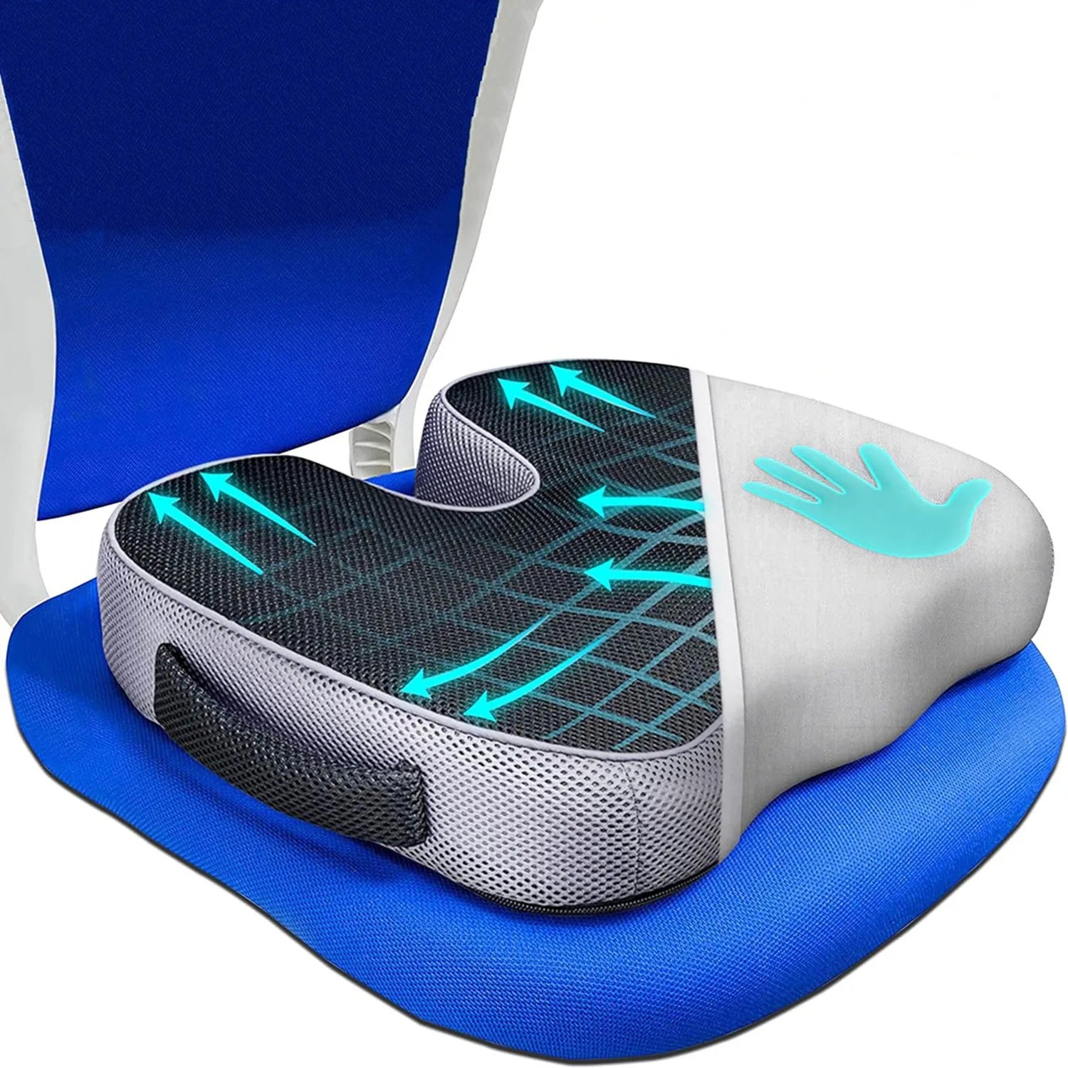 Cushion Non Slip Orthopedic Memory Foam Prostate Cushion for Tailbone Sciaticaback Pain Relief Comfort Chair Car Seat